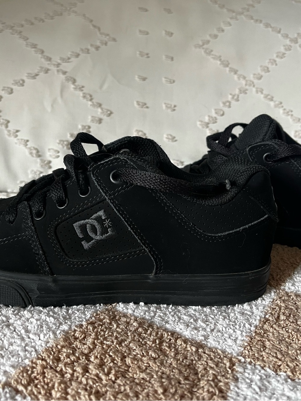 DC Kids Black Low-Top Skate Sneakers